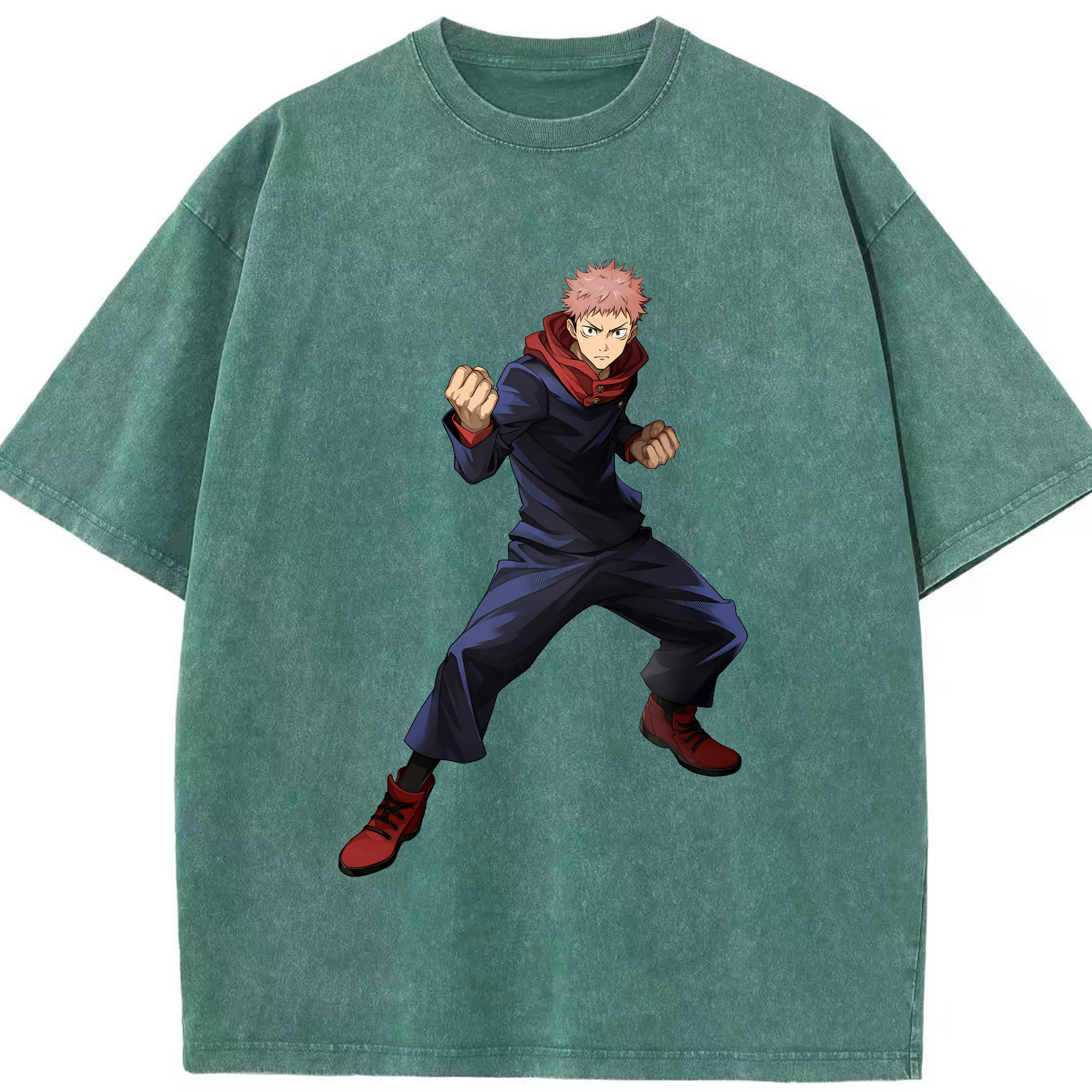 （画像用） 呪術廻戦 Jujutsu Kaisen 綿100% ヴィンテージ風 半袖Tシャツ（フロントプリント）